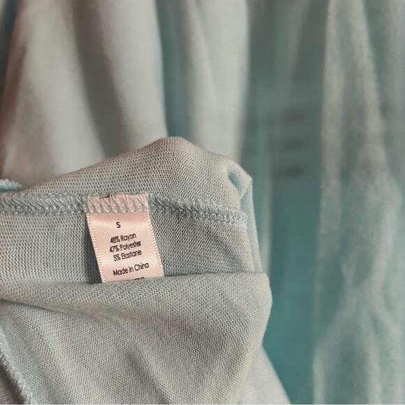 PJ Salvage Love Rainbow Graphic Crewneck Sweatshirt Blue Pajama Lounge Top NWT S - Picture 6 of 6